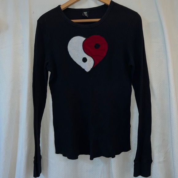 Lucky Brand Black Long Sleeve Thermal ❤️☯️ Shirt. Size XL. - Picture 5 of 7